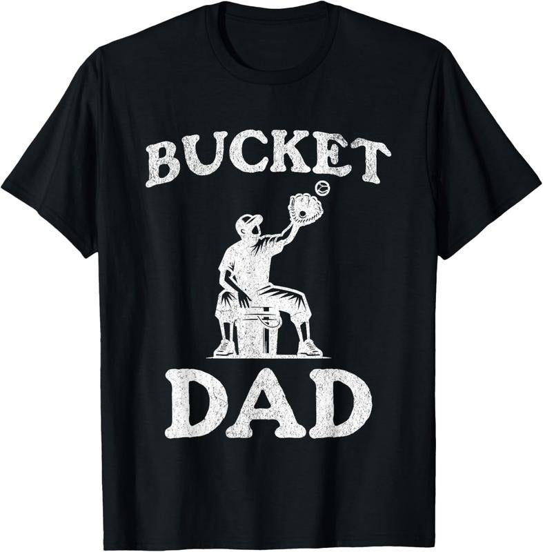 100% Cotton Bucket Dad Softball Dad Baseball Funny Father'S Coach