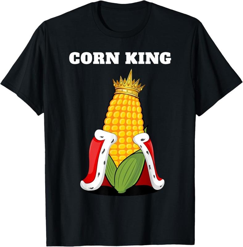 100% Cotton Corn King Corn Lover Shirt Sweetcorn Shirt Corn