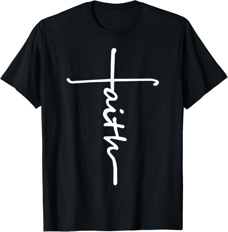 100% Cotton Faith Cross Quotes Christian Lion Luke