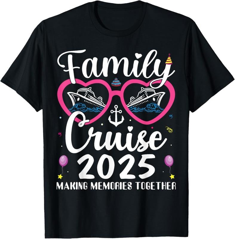 100% Cotton Family Cruise Ship Vacation Trip 2025 Family Cruise Matching T Shirtstyle{N002}2