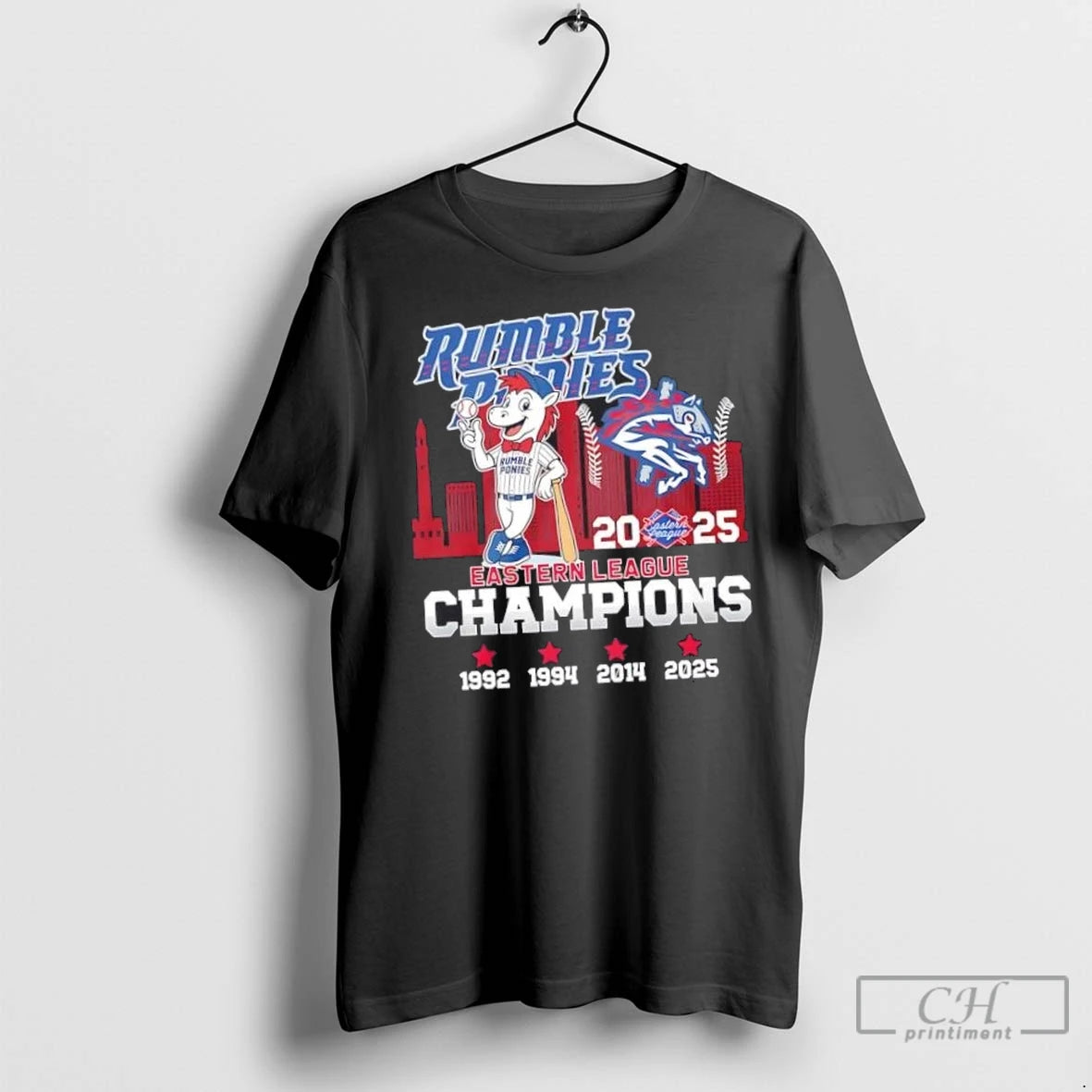 2025 Eastern League Champions Rumble Ponies Mascot T Shirts