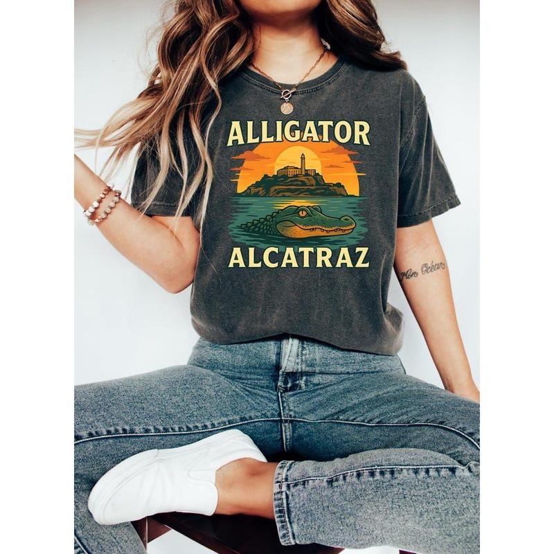 Alligator Alcatraz Shirt Everglades National Park Florida Funny Vintage Gator Funny Sarcastic Florida