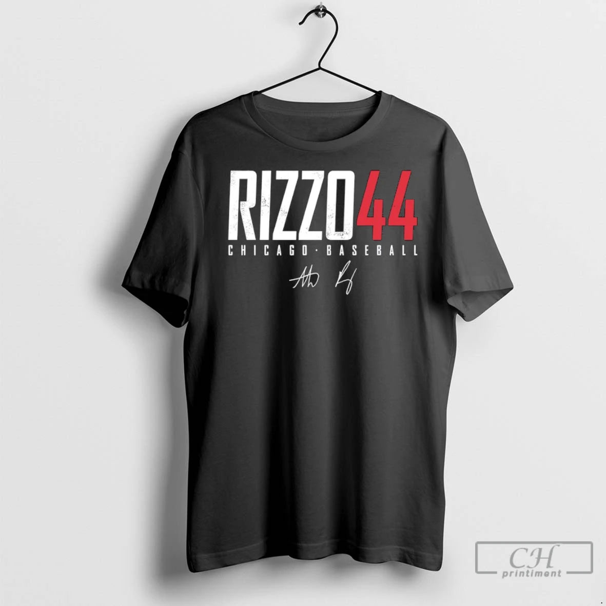 Anthony Rizzo 44 Cubs Number And Name Autographed T Shirts