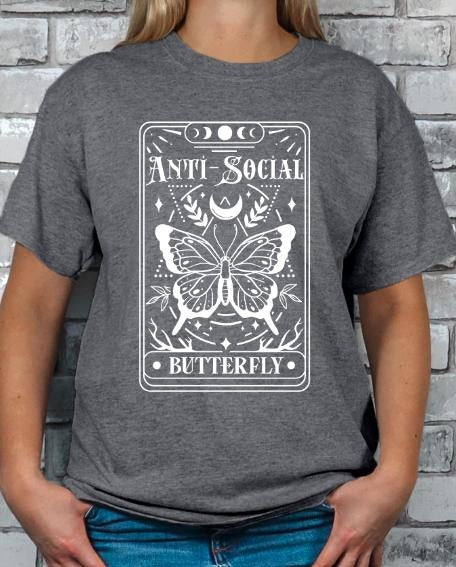 Antisocial Butterfly Tarot Card