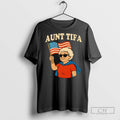 Aunt Tifa Woman Holding Usa Flag T Shirts