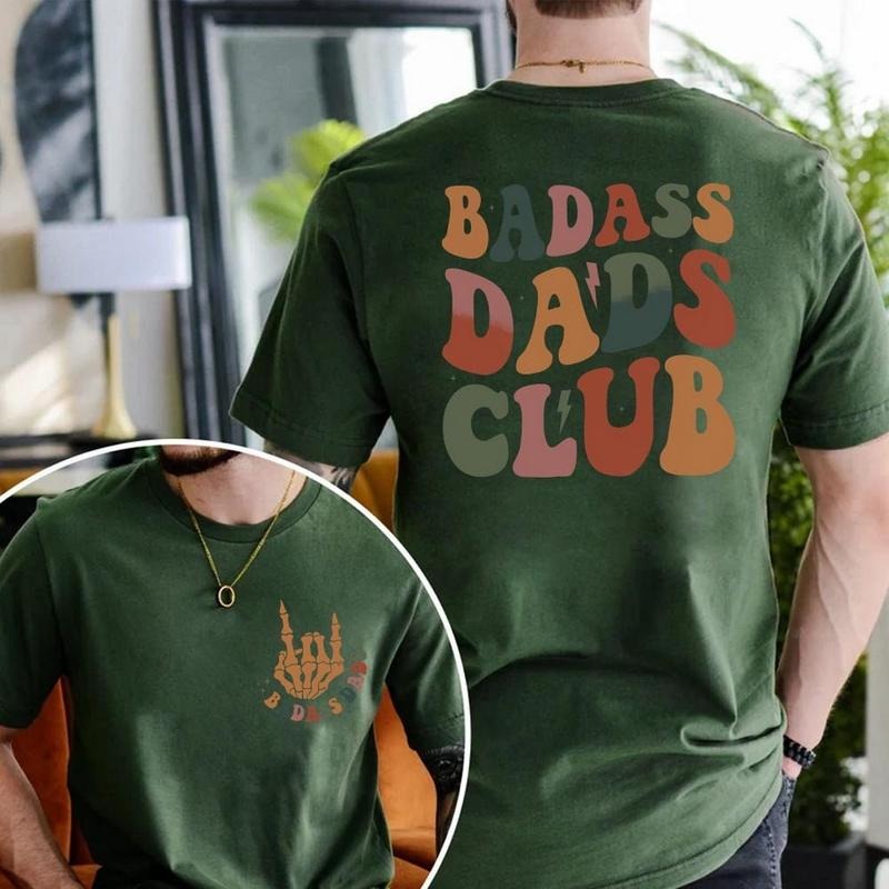 Badass Dads Club Badass Dad Skeleton Hand Dad Shirt Cool Dad Son Dad