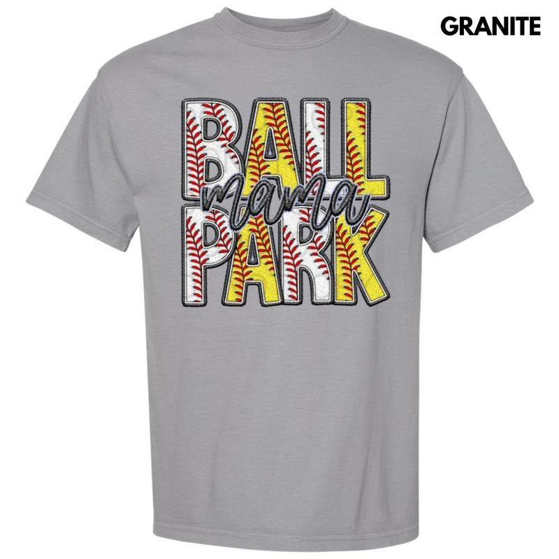 Ball Park Mama Faux Embroidery Comfort Colors