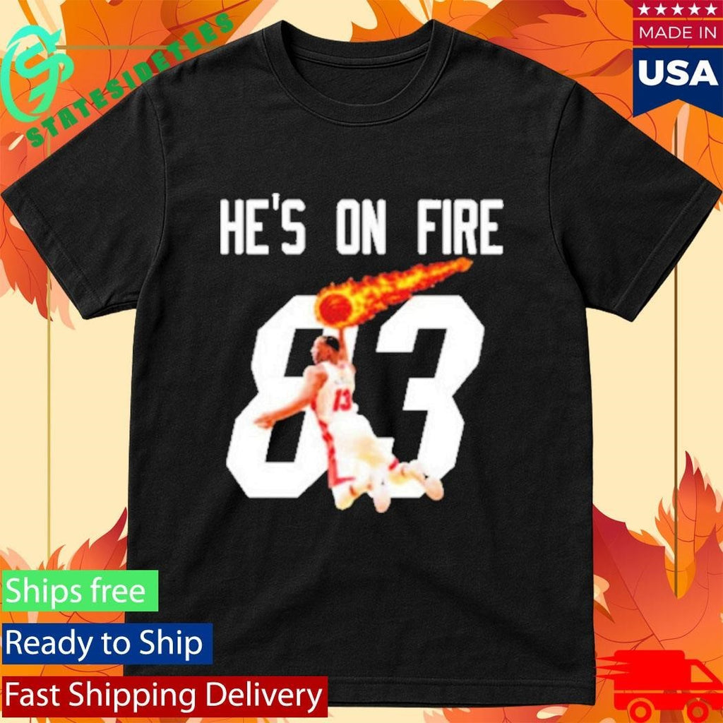 Bam Adebayo 83 Points He’s On Fire Shirt Unisex , , , Long Sleeve Tee