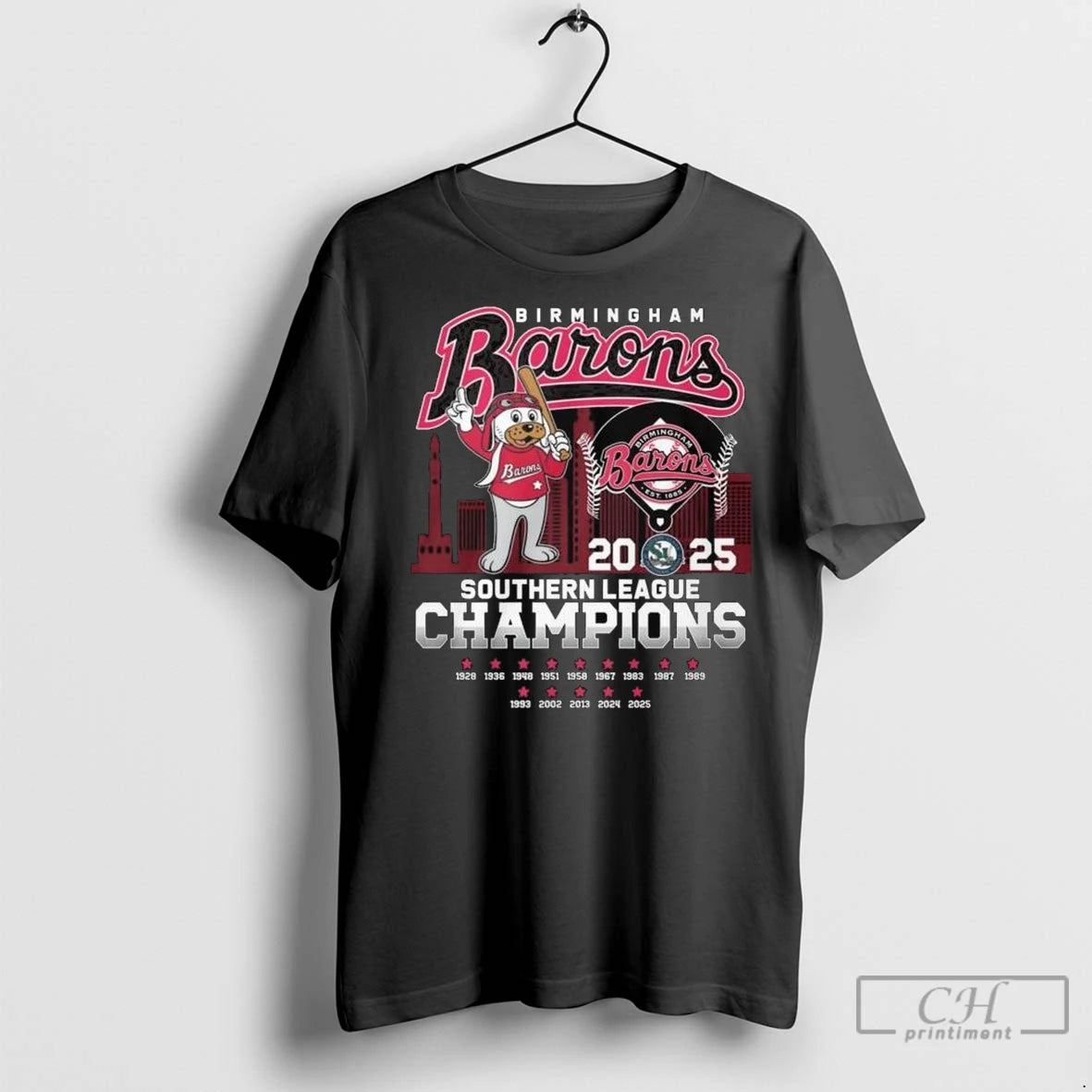 Birmingham Barons Mascot 2025 Southern League Champions 1920 2025 Long Sleve T Shirts