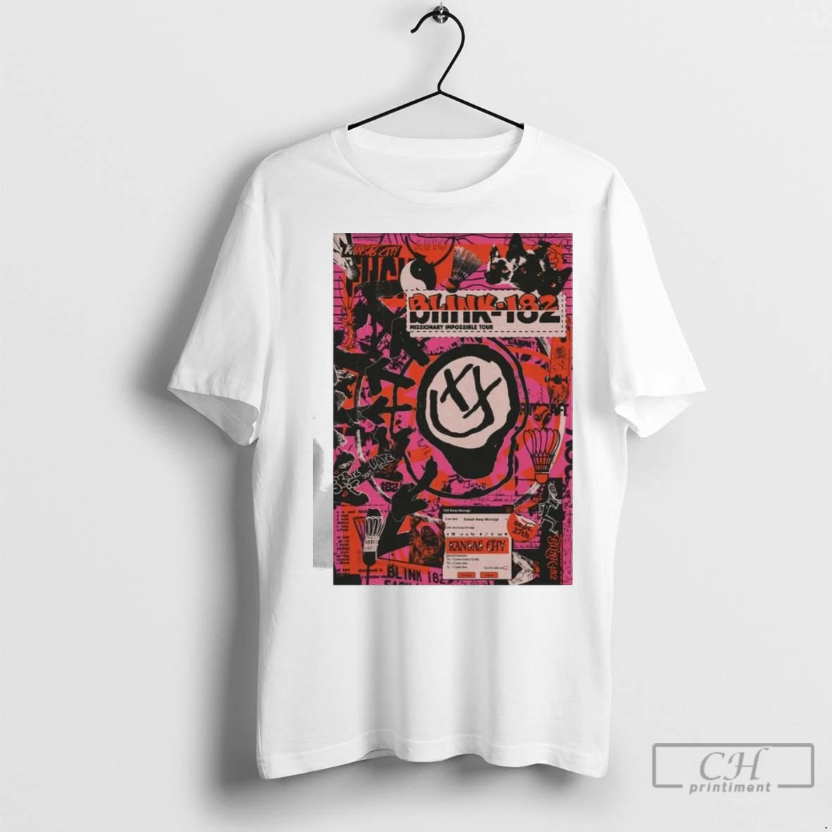 Blink 182 T Mobile Center Kansas City Mo September 27 2025 Ladies T Shirts