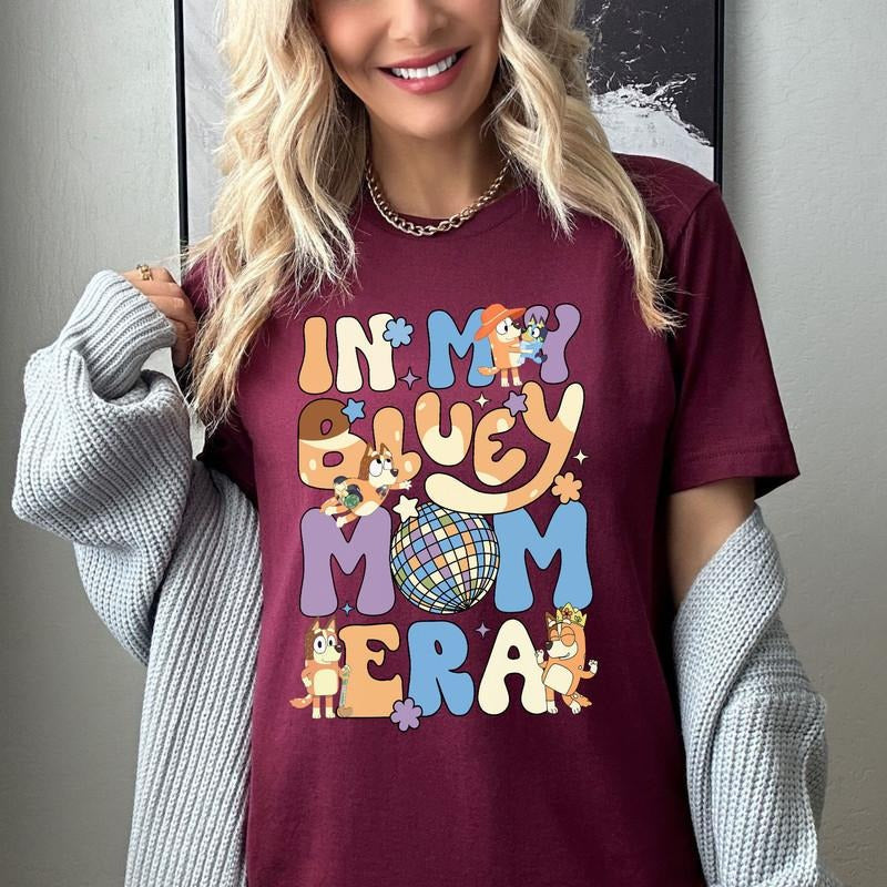 Bluey Chilli Being Mom Is Trifficult Shirt Retro Chilli Heeler Shirt Bluey Mom Shirt Bluey Cool Mom Club Shirt Bluey Family Bluey Mumlife Shirt