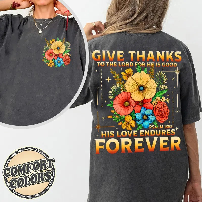 Boho Christian Comfort Colors Shirt Bible Verse Jesus Vintage Floral Flower Retro Faith Shirt
