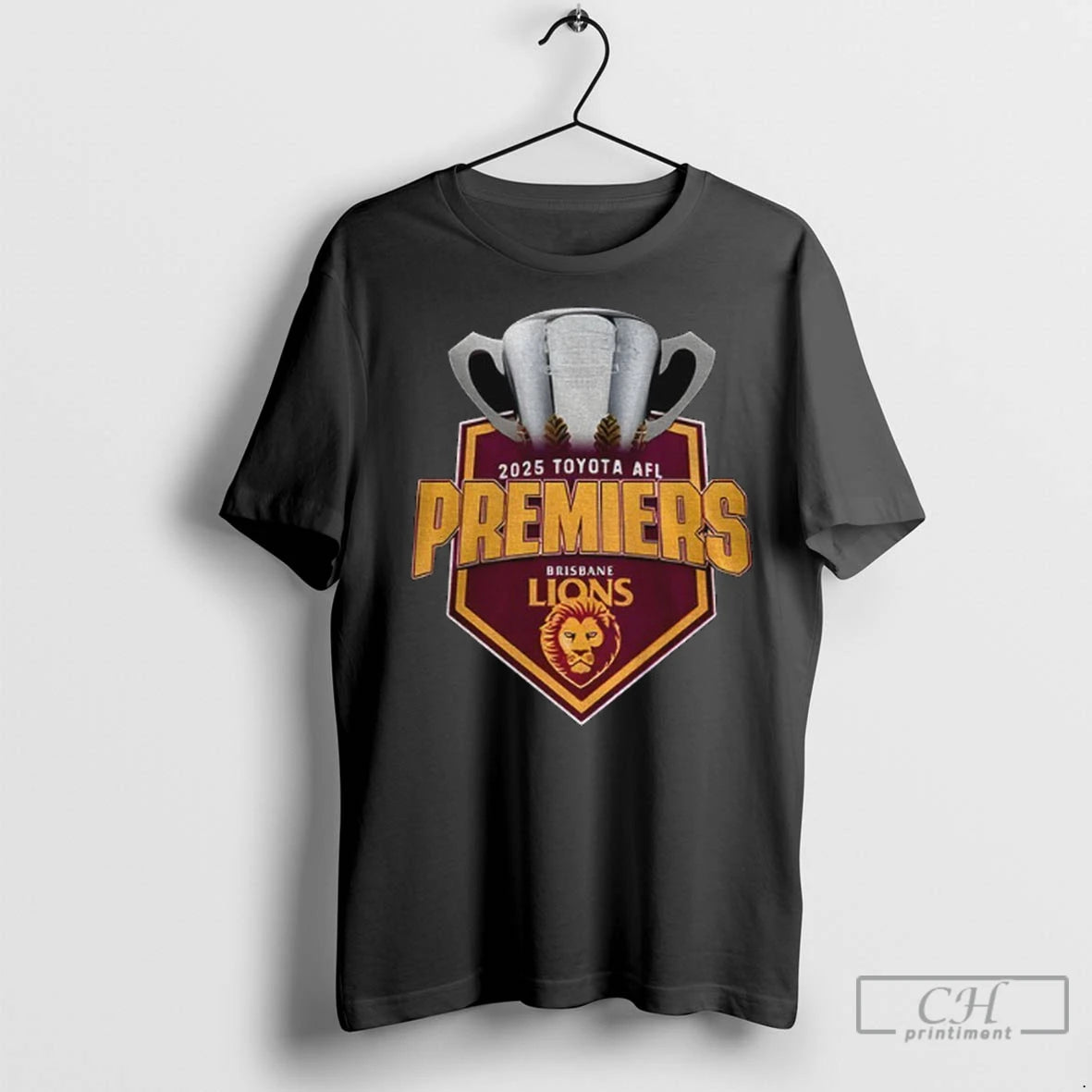 Brisbane Lions 2025 Toyota Afl Premiers Logo T Shirts