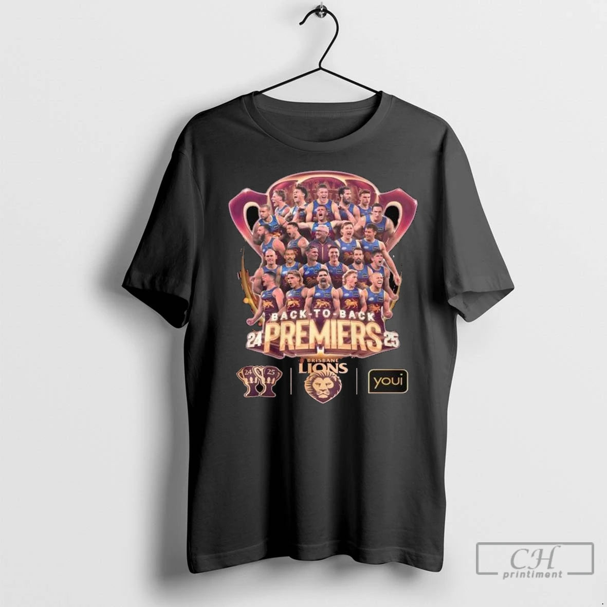 Brisbane Lions Back To Back Premiers 2024 2025 Long Sleve T Shirts