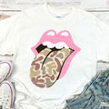 Camo Tongue Preppy Girly Shirt Camo Shirt Pink Mouth Army Mom Military Mama Her Mom