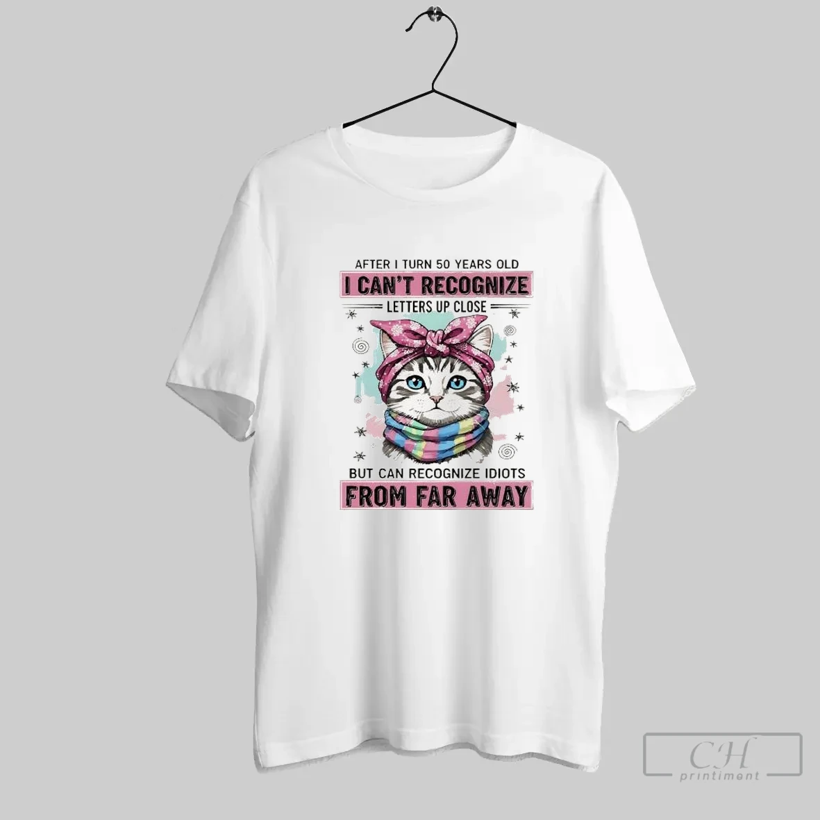 Cat Wear Pink Bow After I Turn 50 Years Old I Cant Recognize Letters Up