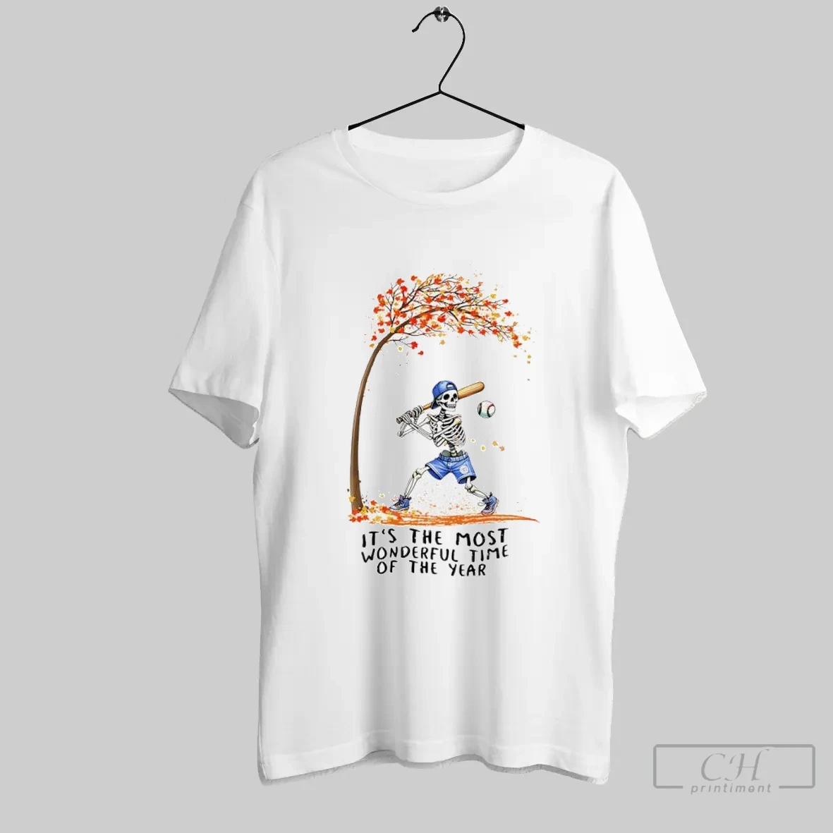 Chicago Cubs Skeleton Baseball The Most Wonderful Time Of The Year Halloween In Falls