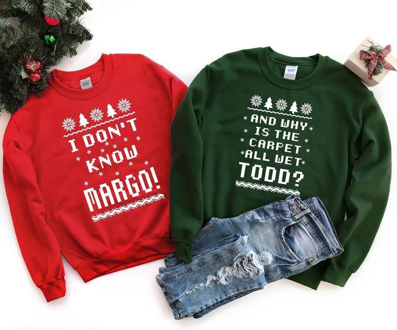 Vacation Todd Margo Why'S Carpet Wet Todd I Don'T Know Margo Couple Ugly Griswold Movies Couple Shirts National Lampoon