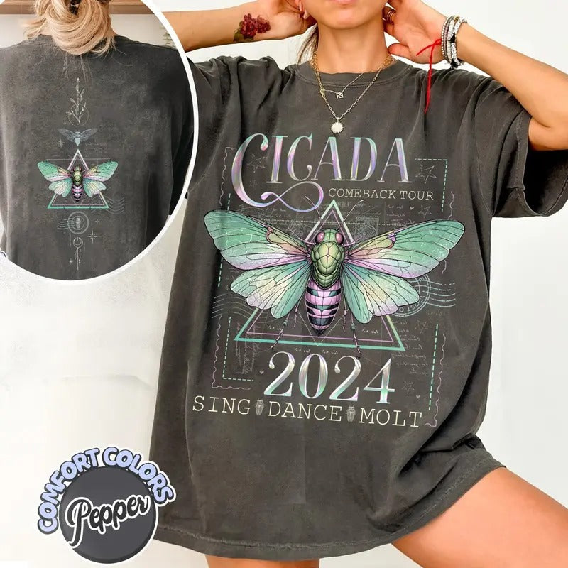 Cicada Reunion Summer 2024 Comfort Colors Shirt Cicada Concert Cicada Invasion Nature Lover Insect Cicada Broods Xiii & Xix