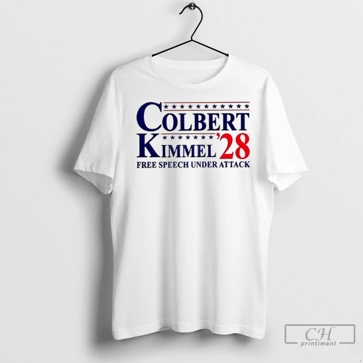 Colbert Kimmel 2028 Free Speech Under Attack T Shirts