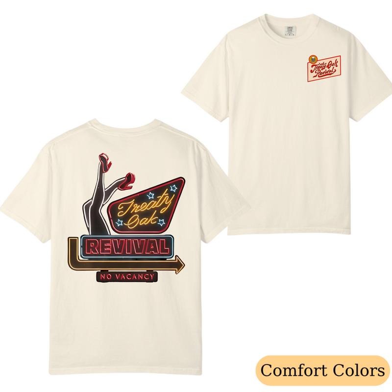 Comfort Colors Treaty Oak Revival 'No Vacancy' Country Rock Vintage Southern Shirt Concerts Casual Summer
