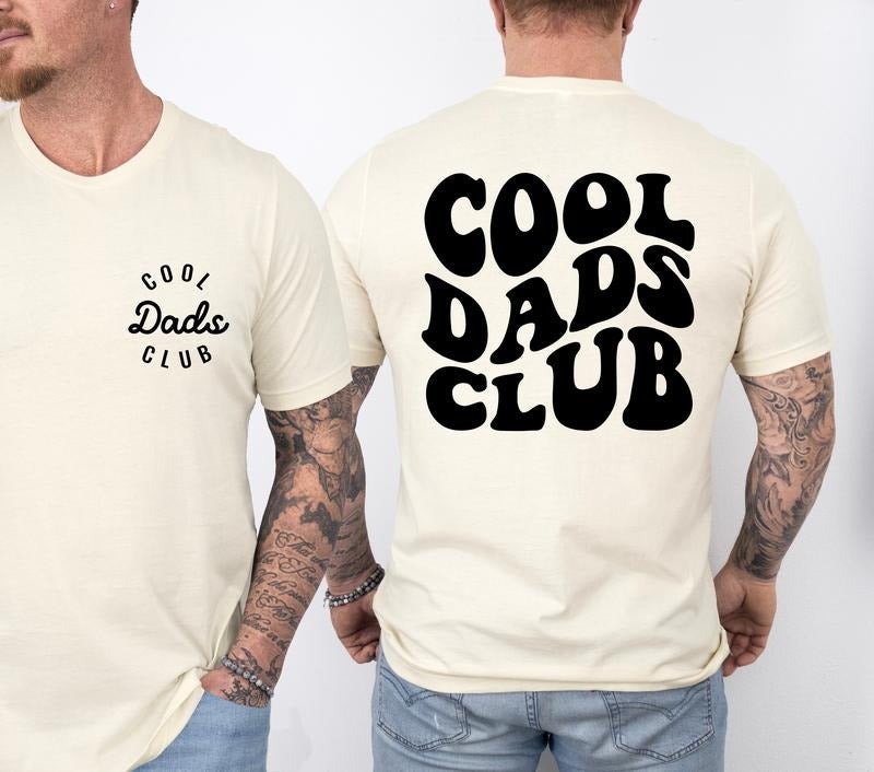 Cool Dads Club Shirt Humorous Pregnancy Announcement Dad Funny Dad Be Short Sleeve Crew Neck Top Classic Streetwear Father Figure Shirt