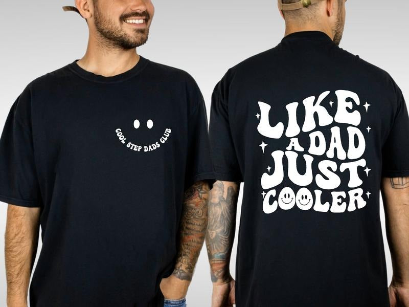Cool Step Dads Club Shirt Front Back Dad Dad Shirt Shirt Dad Funny Dad Shirt Father Shirt