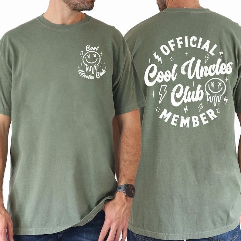 Cool Uncles Club Shirt Shirt Uncle Pregnancy Reveal Cool Uncles Shirt New Uncle Uncle 2 Sides Dad Grandpa