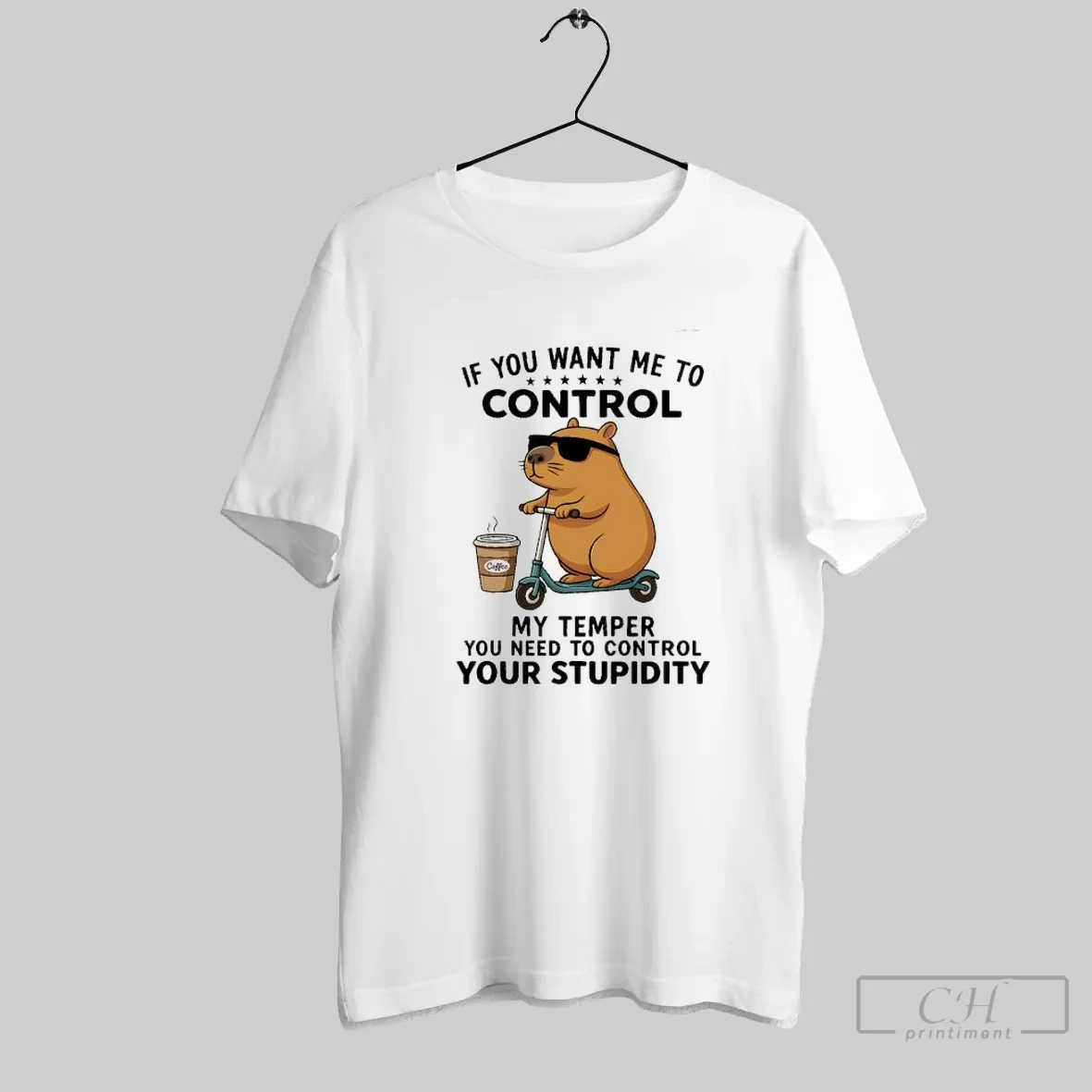 Cool Capybara Riding A Scooter If You Want Me To Control My Temper You Need