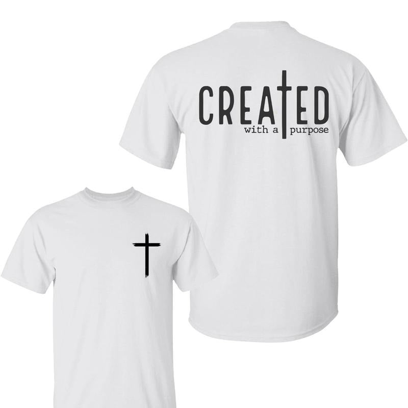 Created Purpose Shirt Faith Bible Quotes Shirt Christian Shirt Him Her