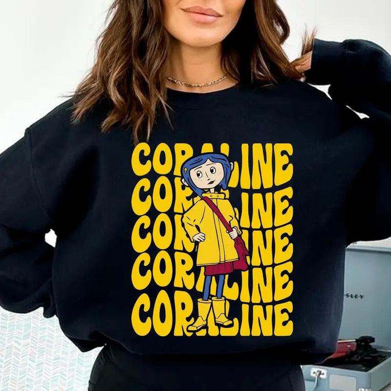 Cute Coraline Spooky Movie Halloween Shirt Halloween Coraline Spooky Coraline Doll Coraline Movie Retro Shirt