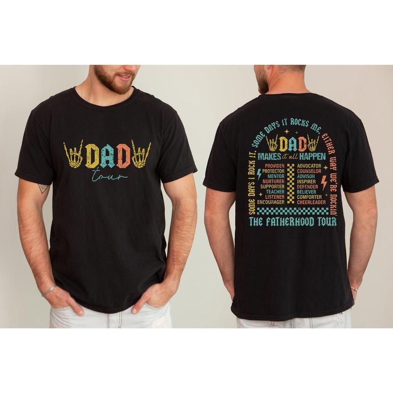 Dad Tour Rock Roll Music Concert Fatherhood Some Day Rocks Comfort Color