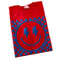 Denim Puff Checkered Happy Face Comfort Colors