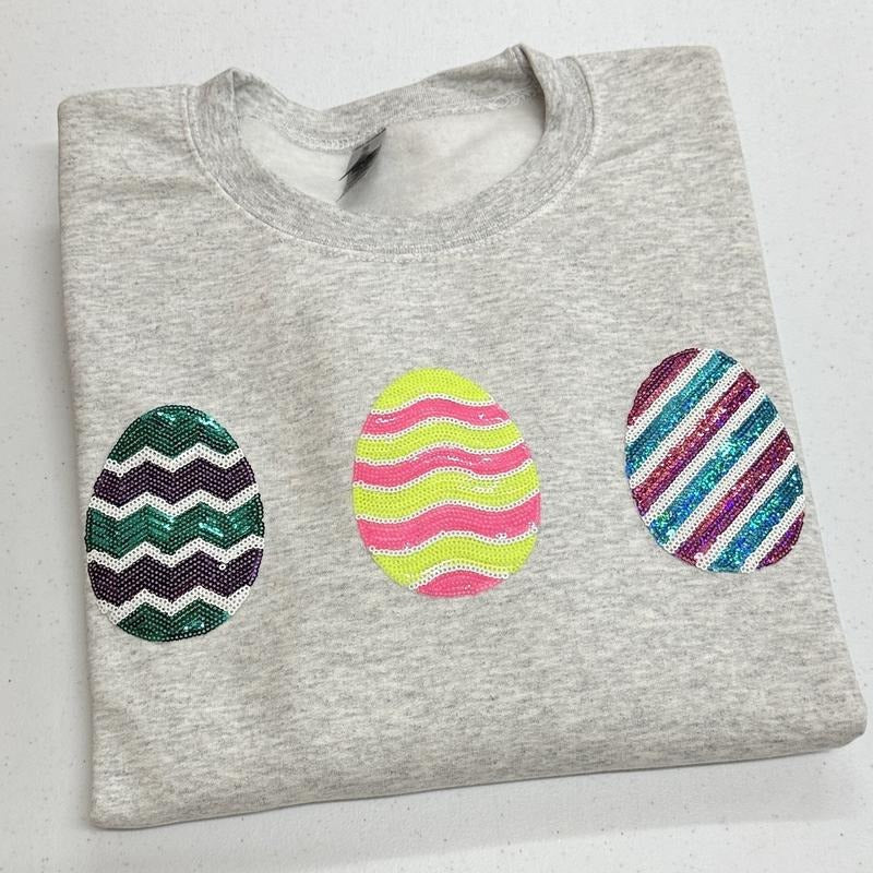 Easter Egg Triple Sequin Patch