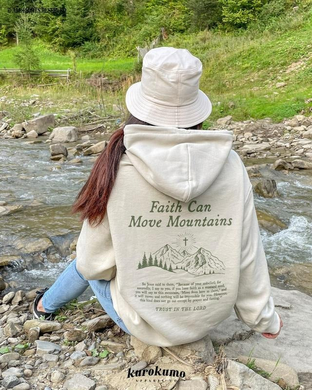 Faith Can Move Mountains Bible Verse Faith Based Worship Gospel Vintage Christian Catholic Religious