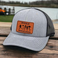 Fishing Leather Patch Hat Custom Trucker Hat Present
