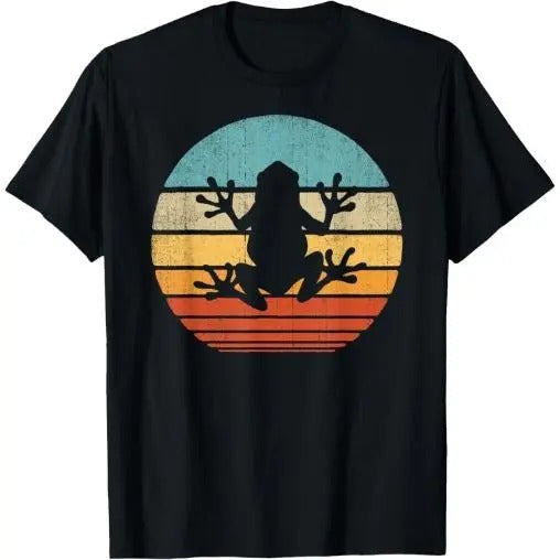 Frog Retro Vintage 60s 70s Sunset Amphibian Animal Made USA