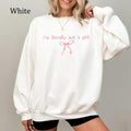 Funny Coquette Girly "I'M Literally Just Girl" Meme Cute Bow Shirt Cozy Fleece Everyday Casual Comfort