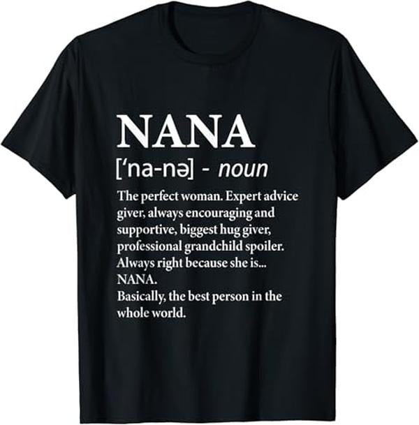 Funny Grandma Shirt Grandmother Nana Definition Grandma Funny Grandmother Casual Cotton Top