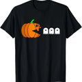 Funny Halloween Shirts Funny Halloween Pumpkin Eating Ghost Gamer Menswear Available Size S 5XL