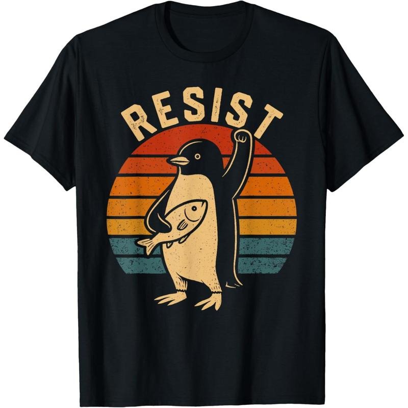 Funny Penguin Resist Penguins Protest Against Tariffs