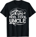 Funny Uncle Shirts Uncle Reel Cool Uncle Fishing Daddy Dad Menswear Casual Cotton