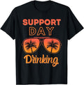 Funny Vacation Shirt Support Day Drinking Funny Summer Beach Vacation Menswear Casual Cotton