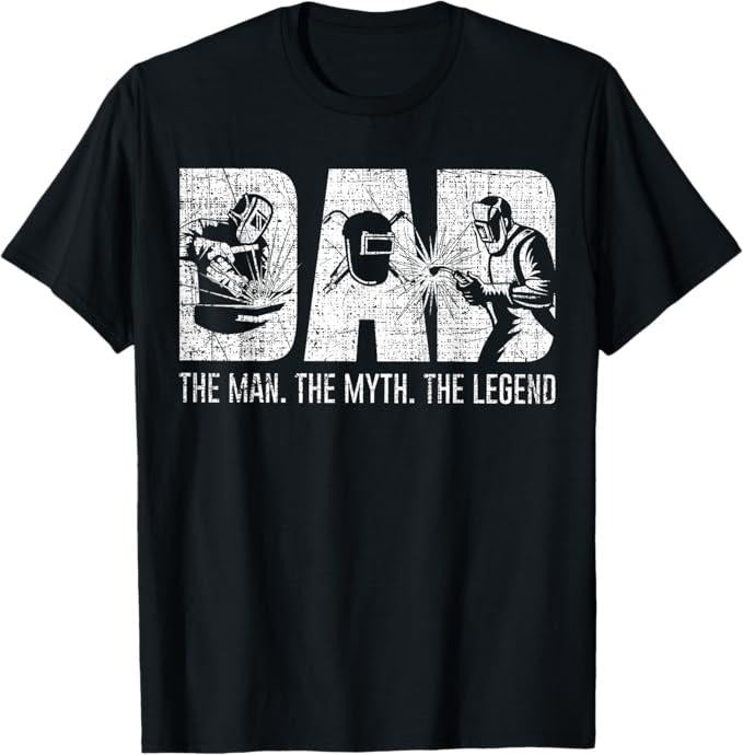 Funny Welder Shirt Welder Welder Funny Welding Dad Man Myth Legend Father Menswear Casual Cotton