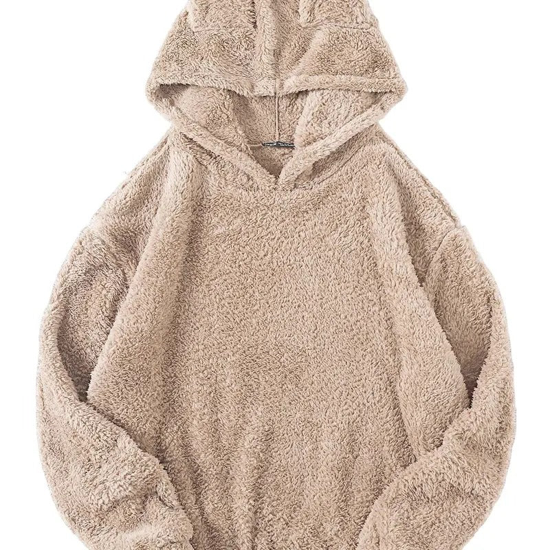 Fuzzy Long Sleeve Cute Teddy Bear Hooded