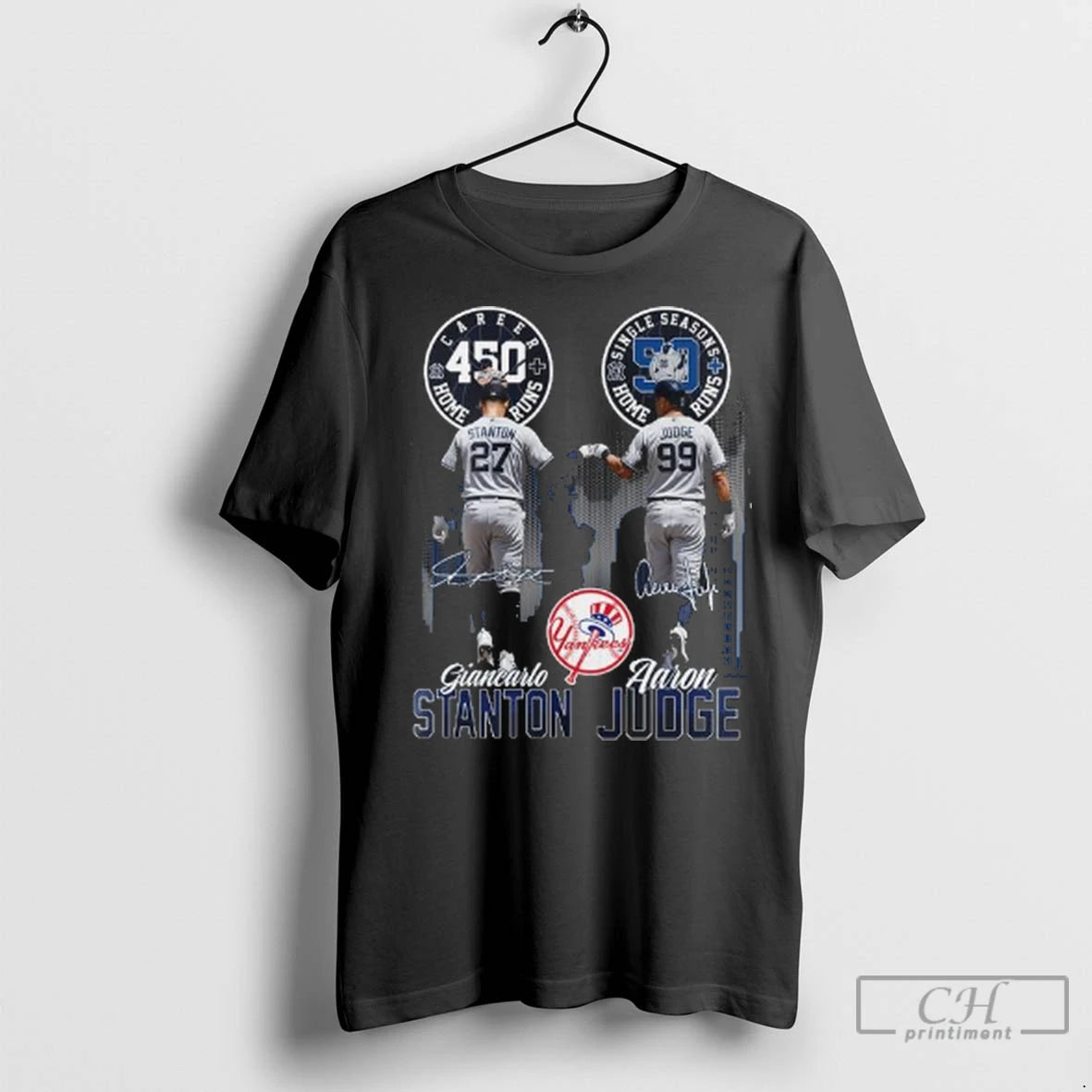 Giancarlo Stanton 450 Hr And Aaron Judge 50 Hr T Shirts