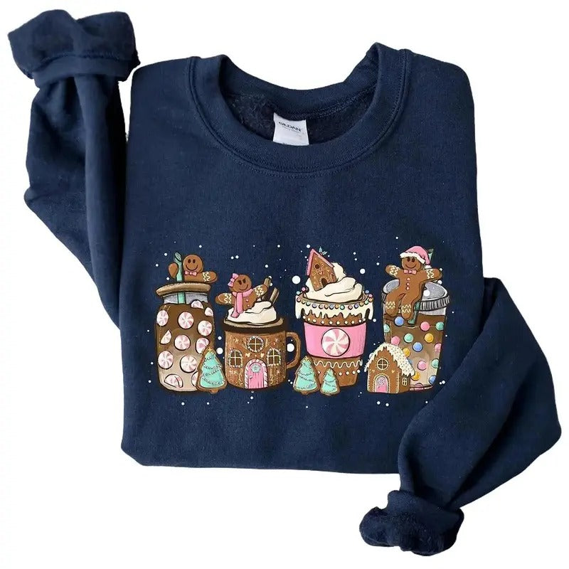 Gingerbread Coffee Shirt Coffee Xmas Coffee Lover Latte Drink