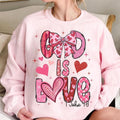 God Is Love Sweat Christian Valentine Sweat Retro Valentines Sweat Love Like Jesus Sweat Girlfriend