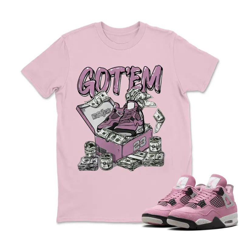 Got'Em Money Match 4s AJ 4 Orchid Neutral Sneakers