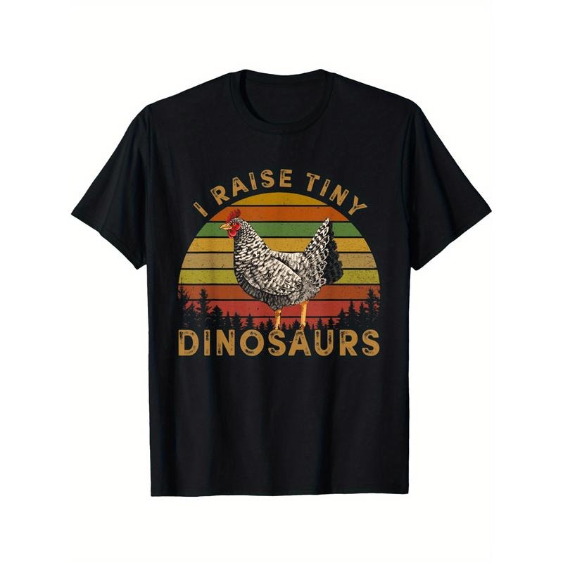 Animal Chicken Little Poultry I Raise Tiny Dinosaurs Comfortable Leisure Sports Halloween Made Usa